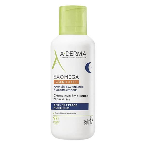 Crème - A-Derma - Nuit Émolliente Réparatrice - 400ml - Hypoallergénique - Peaux sèches