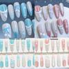 Christmas Snowflake Wearable Nails: Ice and Snow Nail Tips with High-End Texture and Skin Whitening Manicure Stickers