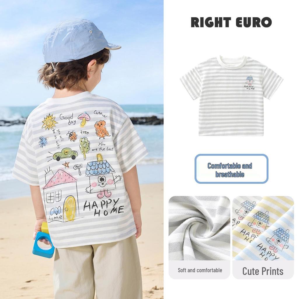 European Boy's 2026 Summer Short-Sleeve T-Shirt: New Toddler & Children's Thin Top