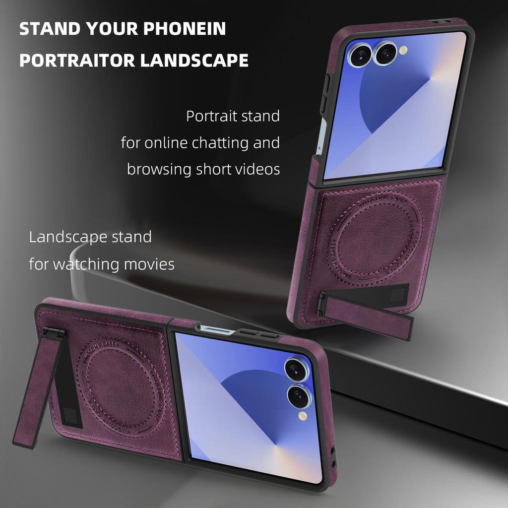 Samsung Z Flip7FE Magnetic Stand Crystal Shield Drop-proof Case