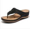 New sandals women's car line non-slip light herringbone pinch foot slope heel cool slippers shoes