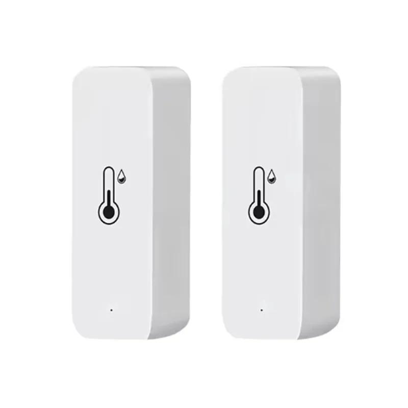 ZigBee Temperature Humidity Sensor Indoor Detector APP Real-time Monitoring Notification Alert Compatible Alexa Google Assistant