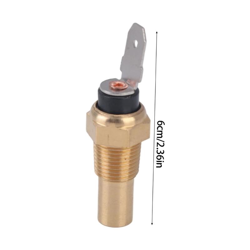 Threaded Coolant Temperature Sensor with Single Terminal Design, Engine Water Temperature Unit for Cooling System Repair and Routine Service