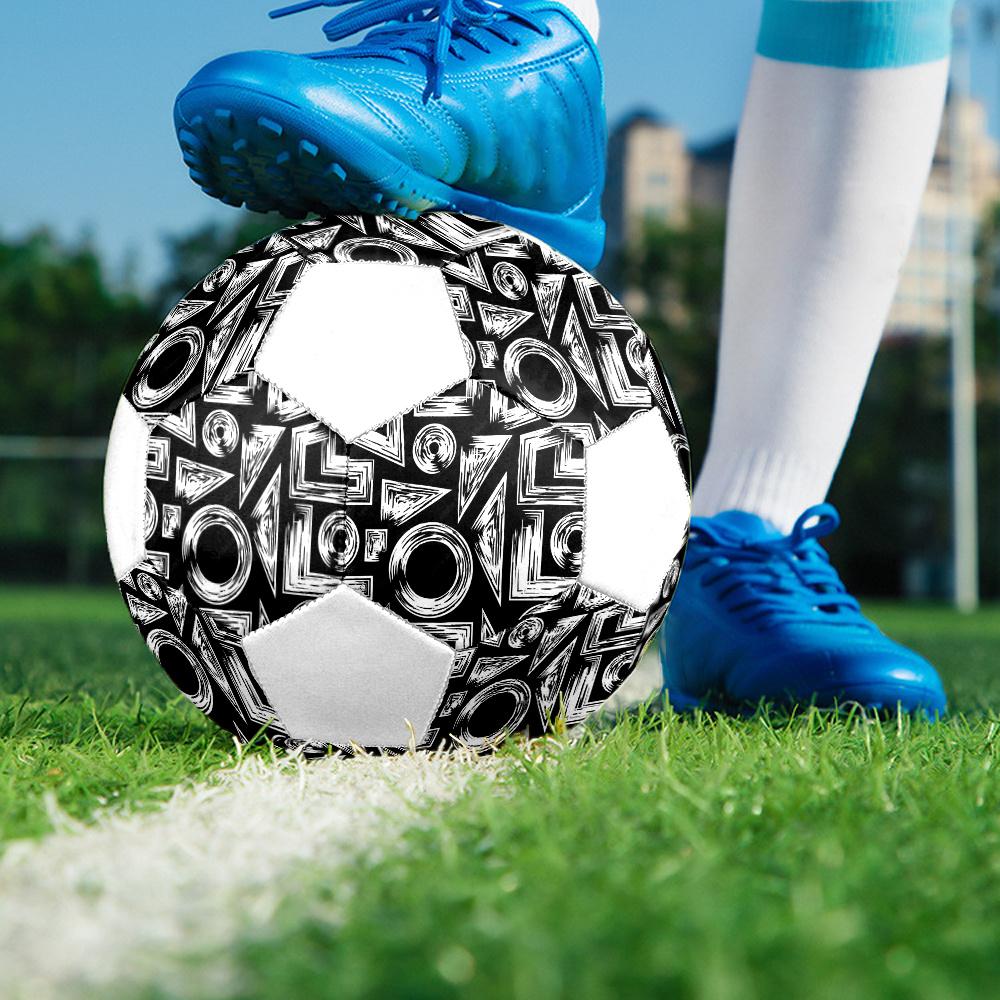 1pc Abstract Geometric Durable Soccer Ball/Football, Size 5, Perfect for Training, Entertainment And Competition,Gift yy26060665
