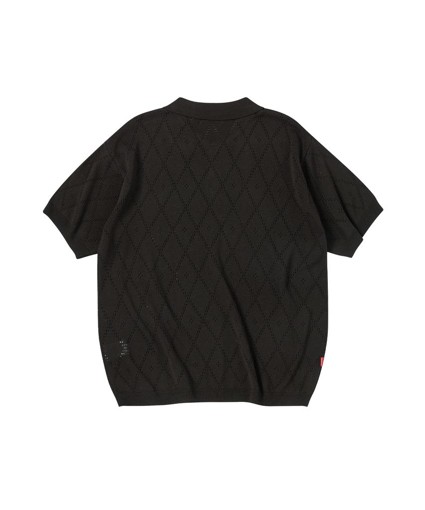 Comoninoz Crochet Button Cardigan [Black]