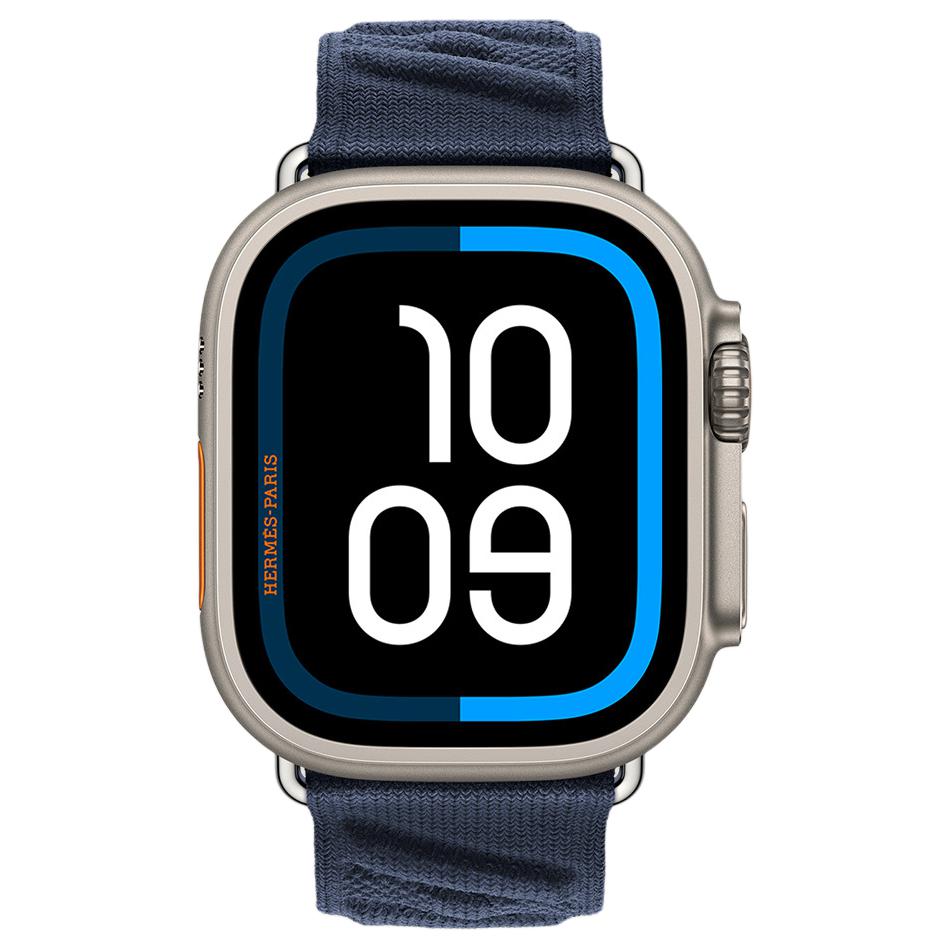 

Hermes Collaboration Apple Watch Ultra-2 Smartwatch Esim Mode Downloadable App 64Gb 44Mm Blue Nylon Strap Unisex Smartwatch H0009961 Blue Strap (Bleu Nuit)