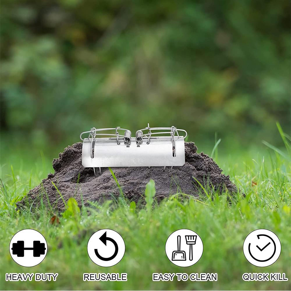 Mole Traps Easy Set Mole Traps Reusable and Quick Capture for Lawns Yard Garden