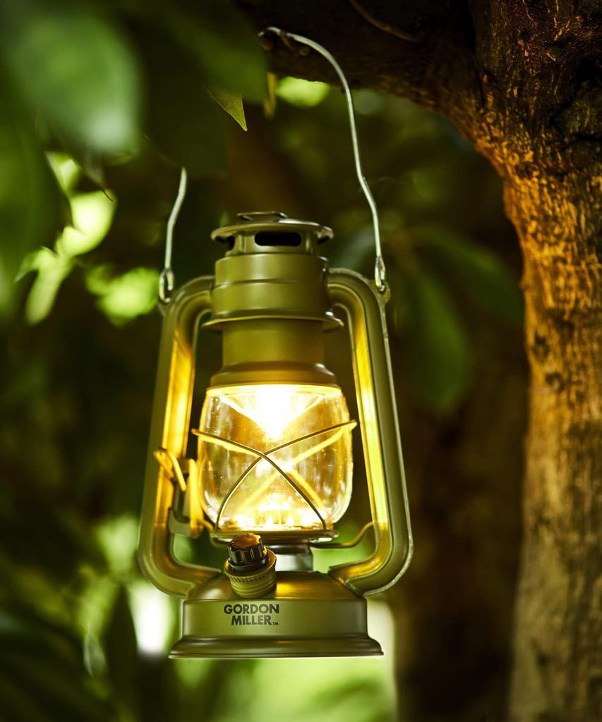 GORDON MILLER LED-Laterne, Olivgrün, 31786
