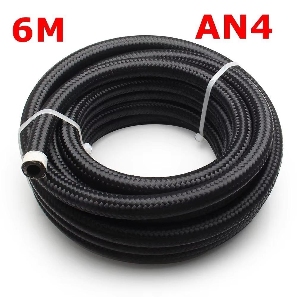 3M 5M 6M Ölkraftstoffschlauch Ölgasleitung AN4 AN6 AN8 AN10 AN12 10FT Kühlerschlauchleitung Nylon Edelstahlgeflochtenes Rohr Auf Lager