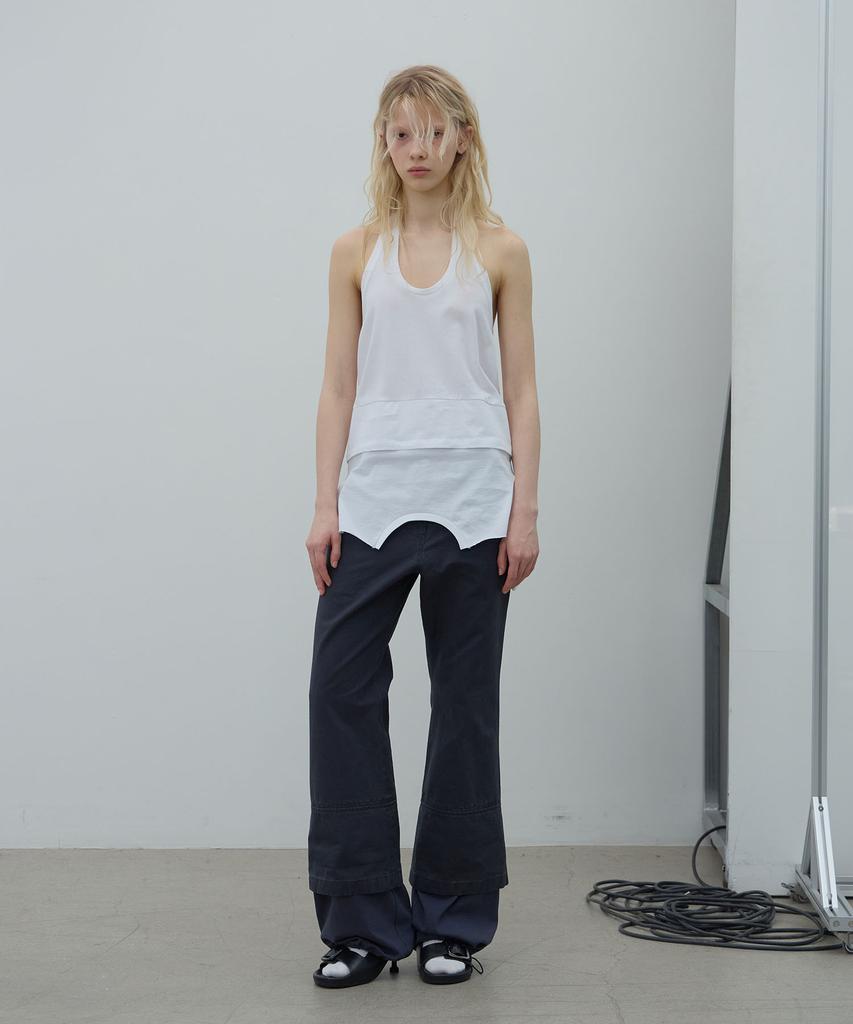 LCDC™ Layered Hem String Pants (Dark Navy)