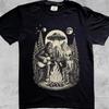 Bigfoot Playing Guitar With Alien And UFO,Vintage 90s Shirt, Funny Bigfoot And UFO Tshirt, Hiking Camping Shirt, Funny Unisex Gift