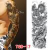Waterproof Full Arm Floral Tattoo Stickers - Cross-Border Design for Europe & America