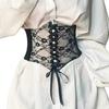 Corset Belt Waistband for Women Elastic Costume Waist Belt Sexy Lace Up Women Underbust Lace Up Tops