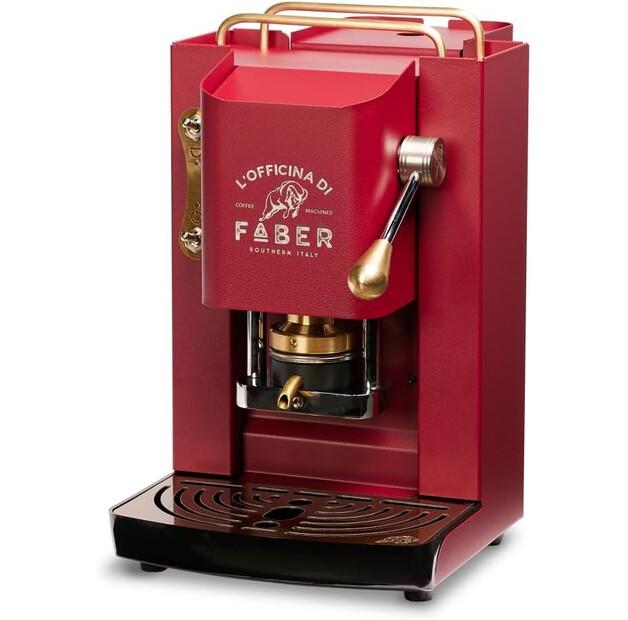 Капсульная кофемашина Faber Pro Deluxe cherry red/gold