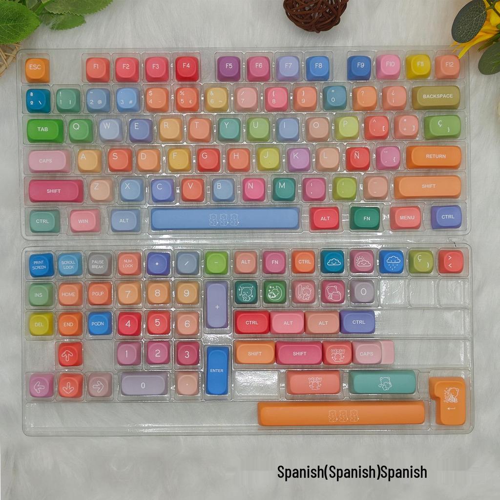 MOA Profile Gummy Bear PBT Double-Shot Dye-Sublimation Opaque Custom Keycap for Mechanical Keyboards