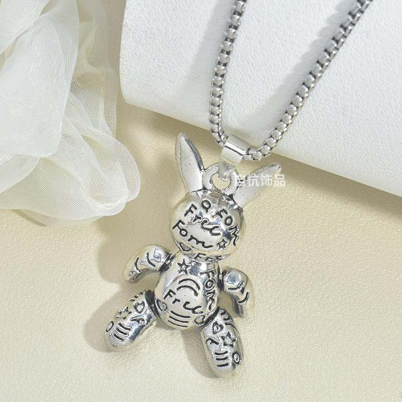 

Подвижная подвеска-кролик, трендовая, панк, универсальная, хип-хоп, мужская и женская цепочка для свитера, аксессуары
