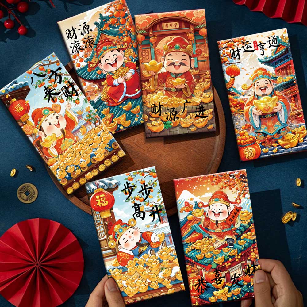 Happy Money Envelope Chinese Tradditonal Classic Red Packet For Spring Festival