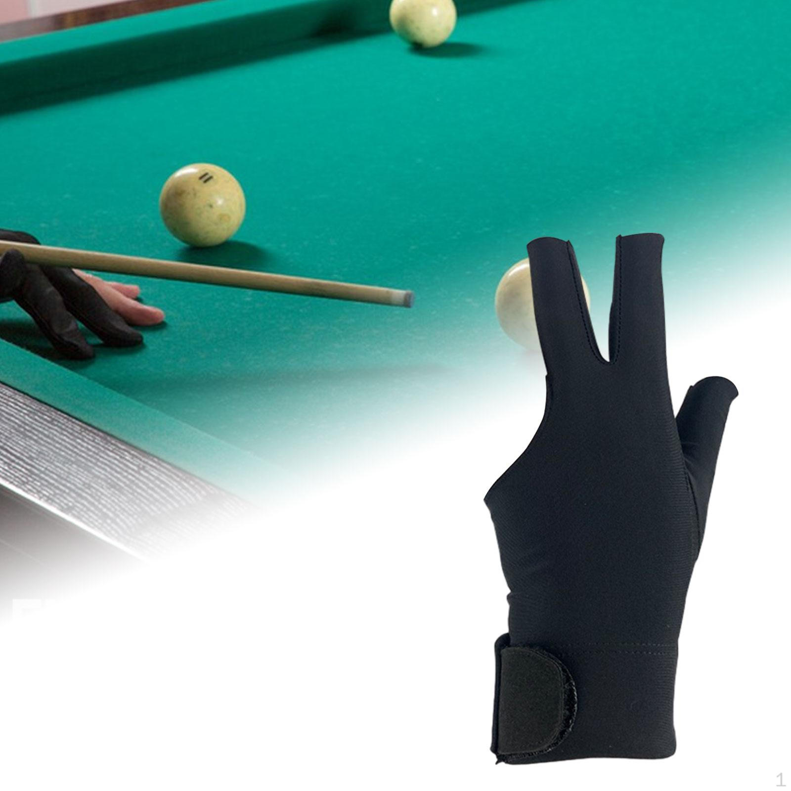 

Перчатка для бильярда с тремя пальцами для левой руки, аксессуары для снукера, портативный нескользящий бильярдный пул