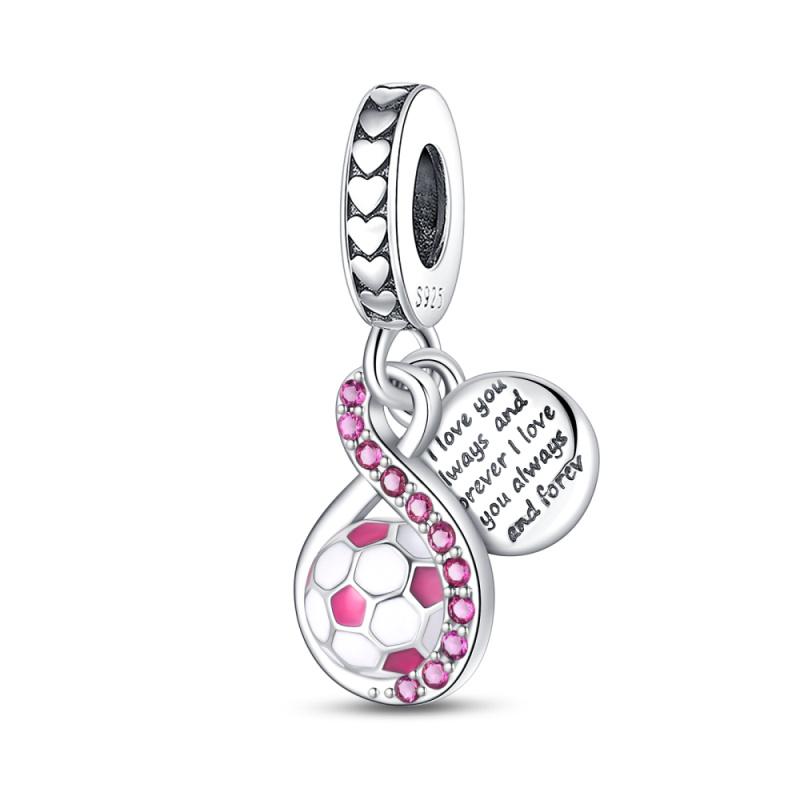 copper Soccer Trophy Jersey Charm Bead Charms for 3mm Bracelets Diy Jewellery Making High Quality Durable Material
