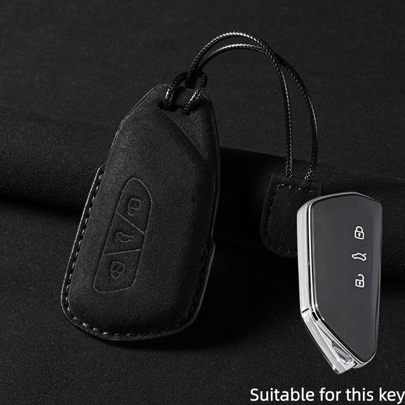 

Leather Car Remote Key Case Cover Shell For Volkswagen VW Golf 8 MK8 ID-4 ID-6 For Skoda Octavia A8 For Seat Leon FR MK4 Cupra