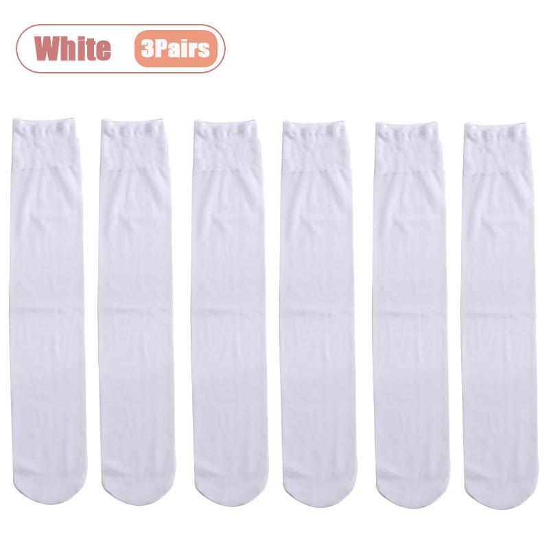 1-10Pairs Women‘s Sheer Knee High Stockings Translucent Socks for Spring and Summer Invisible Office Daily Wear