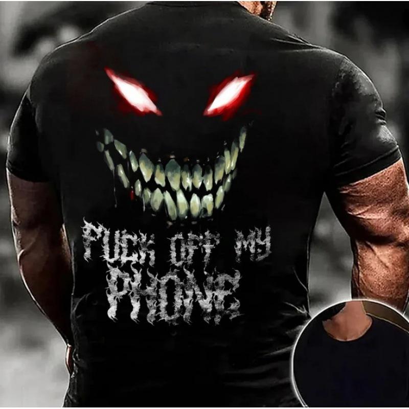 Summer Plus Size Short Sleeved T Shirts 3D Skull Print Men's Casual Fashion T-shirt Men's