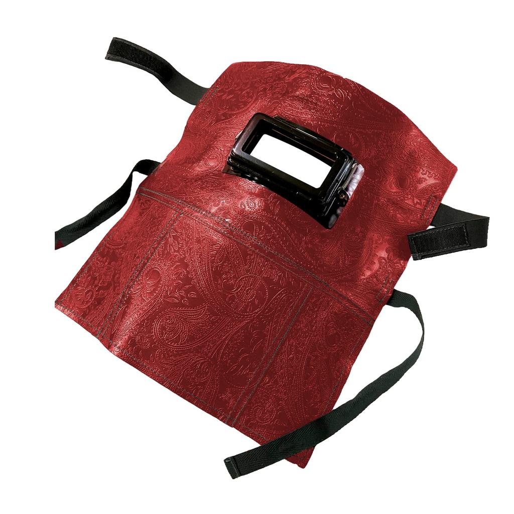 Red Gear Welding Combination Made in Japan Headgear, Drawstring, (Red Paisley)