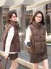 Women's Korean Style Winter 2025 Down Cotton Vest – Trendy, Warm Padded Gilet Jacket