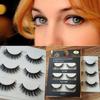 Luxurious 3 Pairs Black 100% Real Mink False Eyelashes With Natural Cross Style