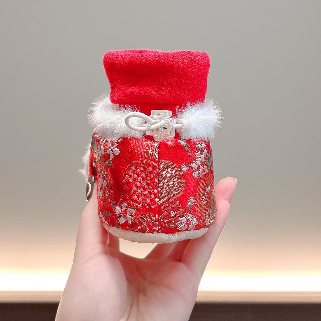 Winter-Babyschuhe mit Rotem Samtfutter – Unisex, Warm, Vor-Laufschuhe für Säuglinge