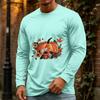 Men's Casual Long Sleeve Neck T-Shirt for Halloween