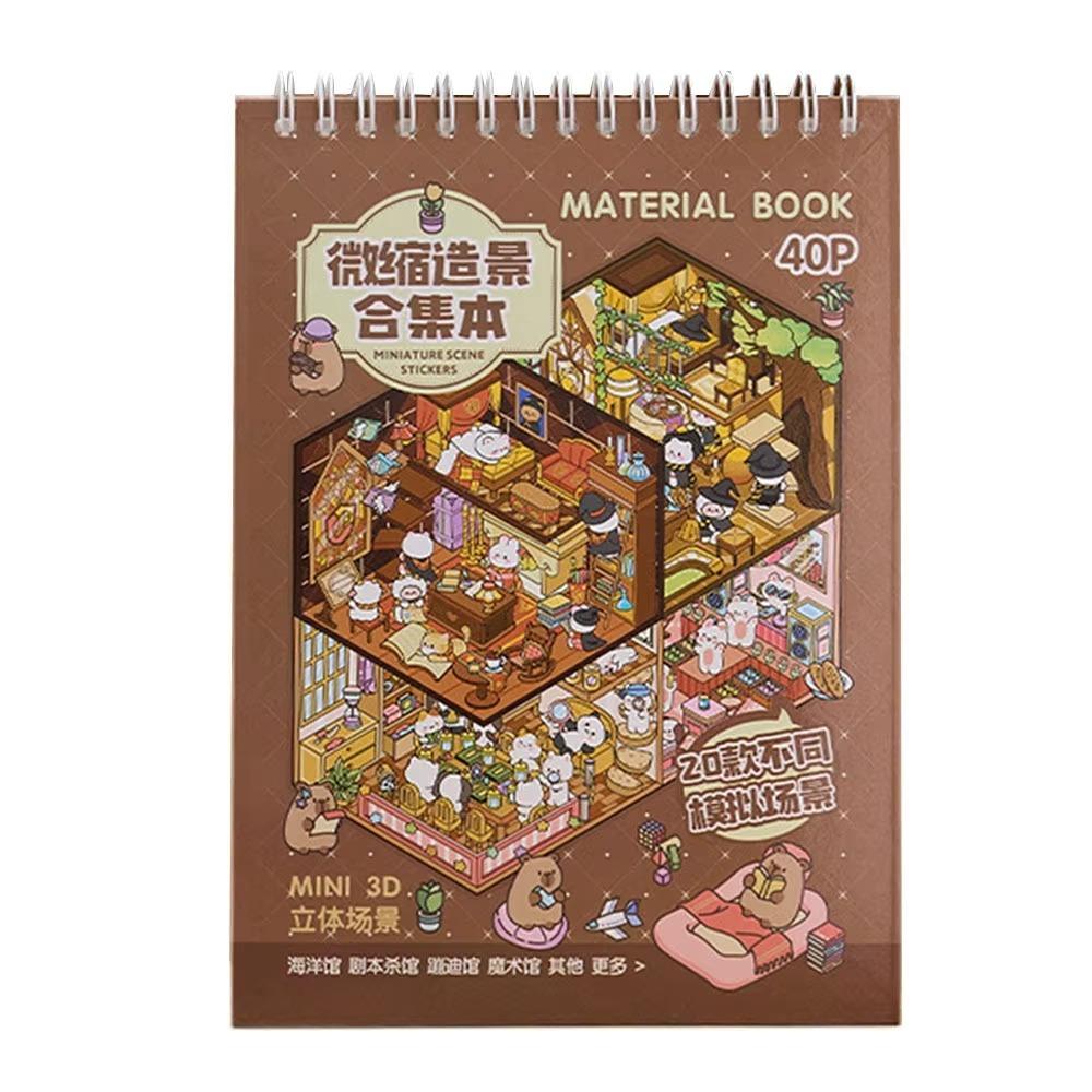 

Landscape Stickers Miniature Scene Sticker Dream Town 4.0 Series Cottages Quiet Book Scrapbooking as picture