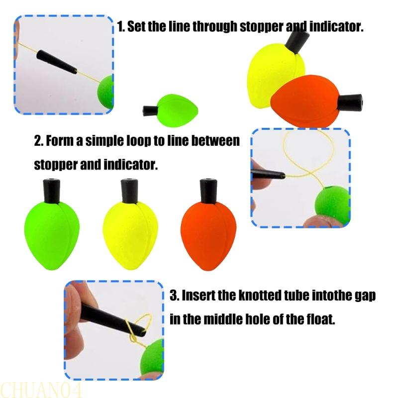 A1A2 18pcs Fishing Bobbers Foam Indicators Float Fly Fishing Tackle Float Floating Bobbers for Trout China Mainland