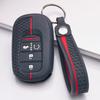 Silicone Car Keychain Strap for Honda Fit Civic Accord Inspire HRV CRV Pilot Odyssey ZR V XR Honeycomb Texture Racing Stripe Anti Lost Key Ring Holder