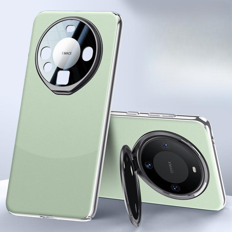 Huawei Mate60pro Phone Case Lens Stand M60 All-inclusive Anti-drop HUAWEI Business Men's and Women's Leather Case