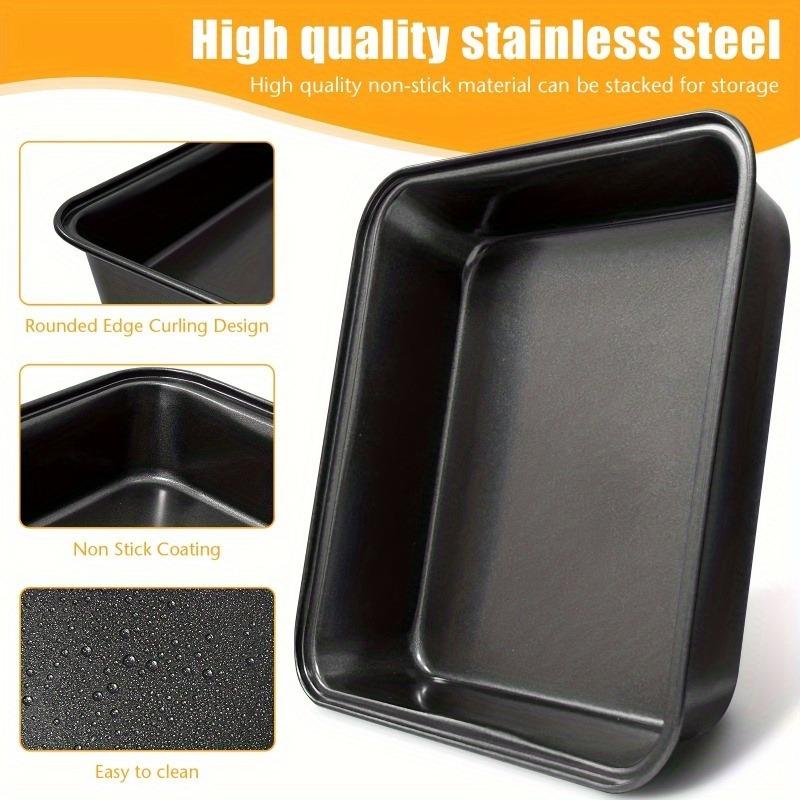 3Pcs Carbon Steel Baking Pan Set Non-Stick Cookie Cake Sheet for Bread Pastries Pie Crusts Home Easy Clean Oven Accessories