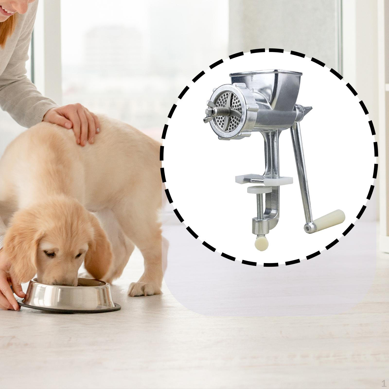 

Kibble Machine Manual Animal Feed Granulator Stainless Steel Maker Portable Mill with 8.0