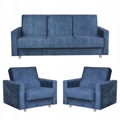 Alicja Lounge Set, Sofa, Armchairs,, Navy Blue