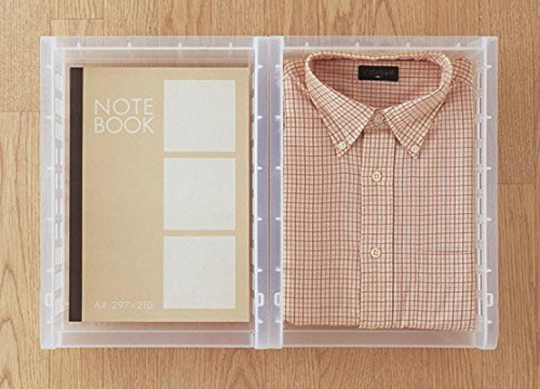 Squirrel Storage Tray Wide Deep Clear Stack Keeper Made In Japan WH260 W&W