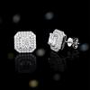 Hui Zhiyi 2023 Bartia Style 925 Silver Simulated One Carat Diamond Pave Earrings
