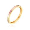 Titanium Steel Korean Simple and Colorful Fritillary Ring Electroplating Niche Smooth Shell Ring Female Ins Accessories