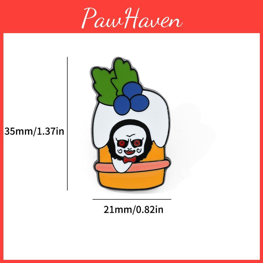 Cartoon Creative Halloween Brooch Horror Movie Character Clown Chainsaw Horror Doll Metal Badge