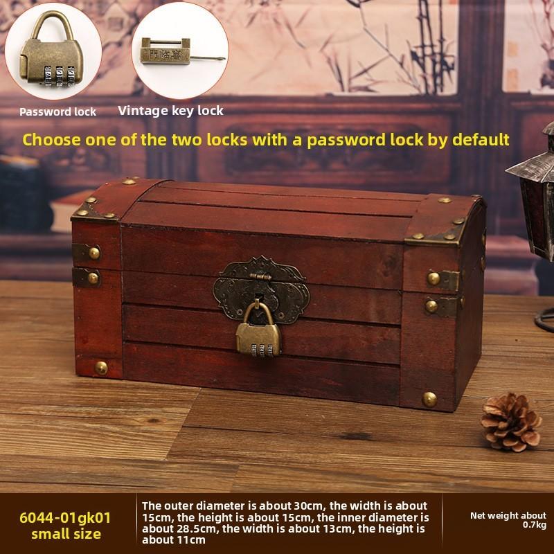 Wooden Chest Rustic With Lid For Cd Remote Toys And Decorations Accessories
