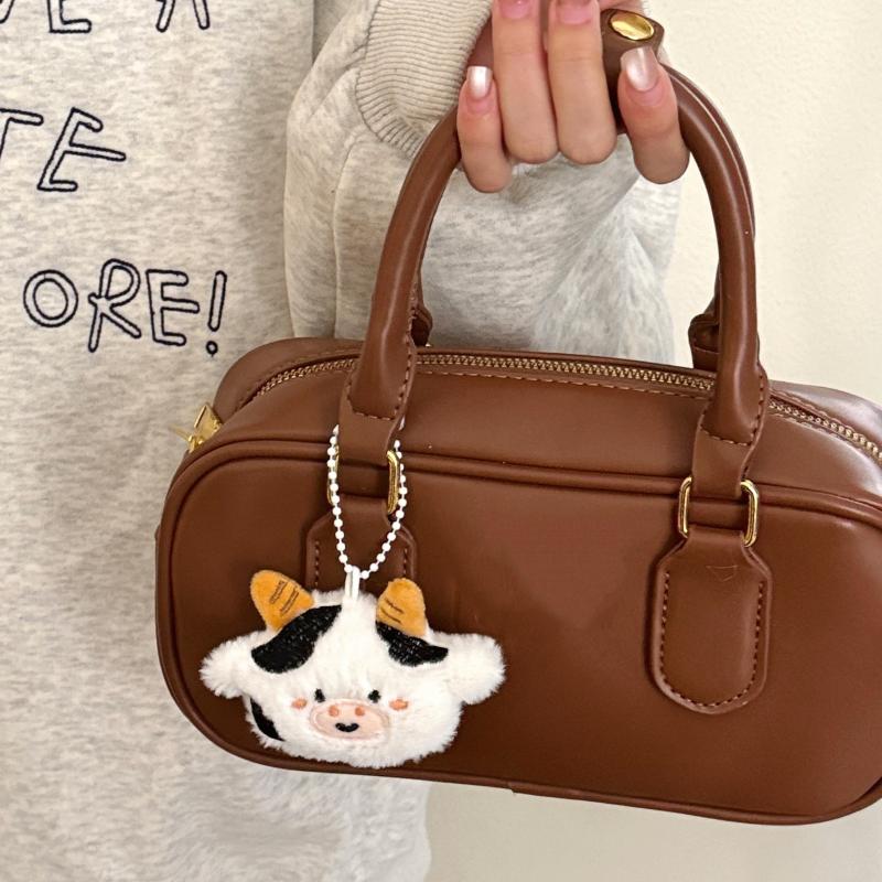1Pair Creative Cartoon Bee Plush Keychain Fun Animal Stuffed Doll Plush Toy Pendant Backpack Decoration Accessories Gift