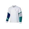 Li Ning High Elastic Pullover Casual Sports Round Neck Sweatshirt Men Sweatshirt White AWDR153-1