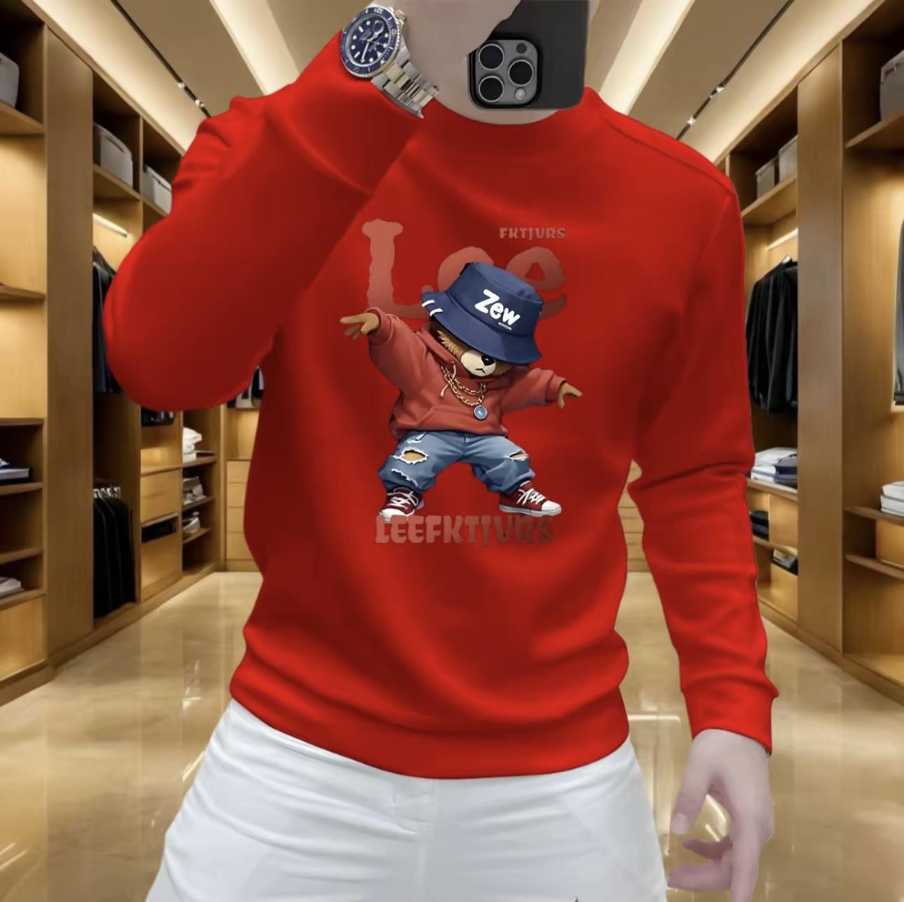 Men s Trendy Autumn/Winter Printed Hoodie - Round Neck, Long Sleeve, Versatile Casual Pullover 2XL
