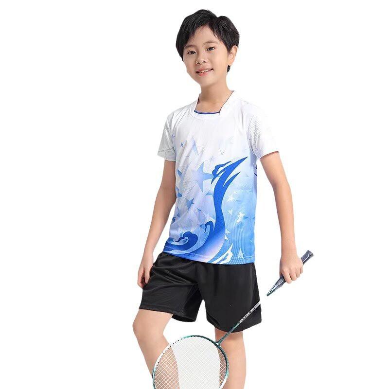 Quick-Dry Sports Jersey Set Kids Adults - Badminton Tennis Volleyball Table Training Uniform