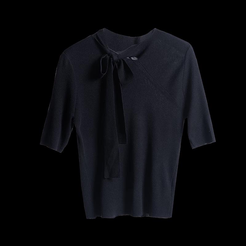 Women's Fashion Bow-Tie Knit Top