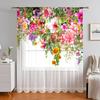 1PC Wildflowers Curtain Home Decoration Spring Floating Window Curtain Suitable for Kitchen, Coffee Shop, Living Room,
