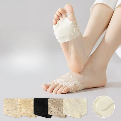 Half-length Socks, Women's Summer Foot Socks, Boat Socks, Invisible Lace Five-toe Socks, Sandals Socks, Summer Toe Slippers, Half-length Socks